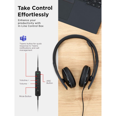Гарнітура Lenovo Wired ANC Headset Gen 2 (Teams)