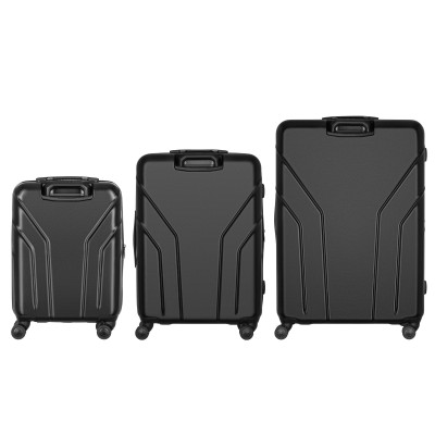Набір валіз Wenger Amplix Hardside, полікарбонат, (S+M+L), TSA, 4 колеса, EXP, чорний Набір валіз Wenger Amplix Hardside, полікарбонат, (S+M+L), TSA, 4 колеса, EXP, чорний