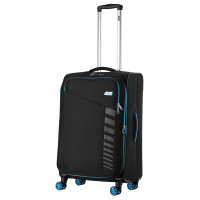 Валіза 2E, Trek, поліестер, середня, 64/78л, TSA, 4 колеса, EXP, чорний