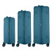 Набір валіз 2E, Aero, поліпропілен, (L+M+S), TSA, 4 колеса, EXP, синій