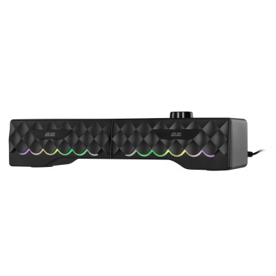Акустична система 2E PCS232 RGB, Soundbar, 2.0, USB, Black