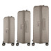 Набір валіз 2E, Aero, поліпропілен, (L+M+S), TSA, 4 колеса, EXP, сіро-коричневий