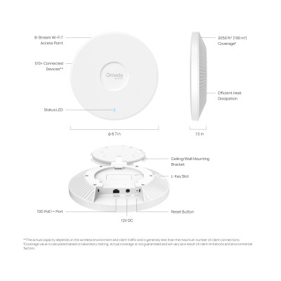 Точка доступу TP-LINK EAP787 BE15000 1x10GE, PoE