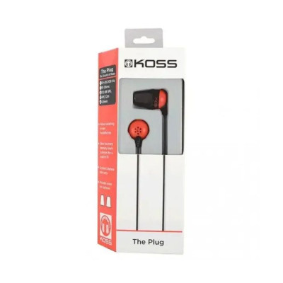 Навушники In-Ear Koss  The Plug Noise Isolating, 3.5 mini-jack, Червоний