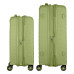 Набір валіз 2E, Aero, поліпропілен, (M+S), TSA, 4 колеса, EXP, оливково-зелений