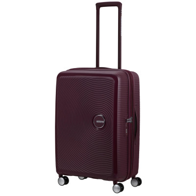 Валіза American Tourister, Soundbox, поліпропілен, середня, 67см, 71.5/81л, TSA, 4 колеса, EXP, бордовий
