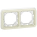 Супорт з рамкою для вбудованого монтажу Legrand Plexo, 2 пости, горизонтальна установка, білий