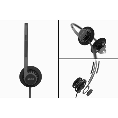 Навушники On-Ear Koss KPH40 Utility, 3.5 mini-jack, 1.2м, Сірий
