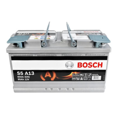 Акумулятор Bosch S5 AGM 12В 95А·год 850А R+ (0 092 S5A 130)
