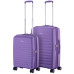 Набір валіз 2E, Aero, поліпропілен, (M+S), TSA, 4 колеса, EXP, лавандовий