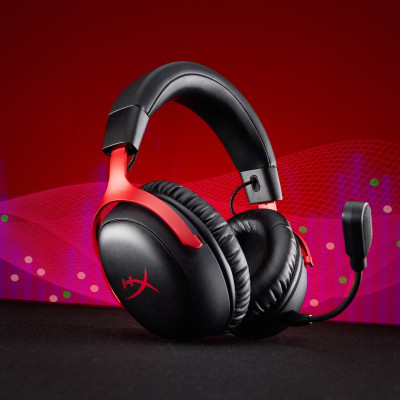 Гарнітура ігрова HyperX Cloud III S, WL/USB-A/USB-C, чорно-червоний Гарнітура ігрова HyperX Cloud III S, WL/USB-A/USB-C, чорно-червоний