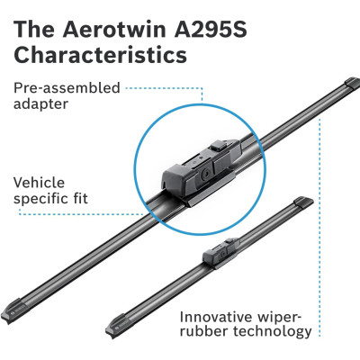 Склоочисник BOSCH Aerotwin безкаркасний комплект 600/400мм (3 397 007 295)