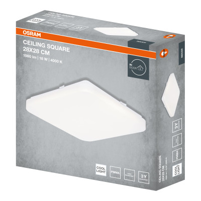 Світильник накладний OSRAM CEILING SQUARE 18Вт 4000K 1140Лм