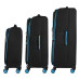 Набір валіз 2E, Trek, (L+M+S), TSA, 4 колеса, + 3 рюкзаки Cabin (2E-BPET-CABIN-BK), поліестр, чорний