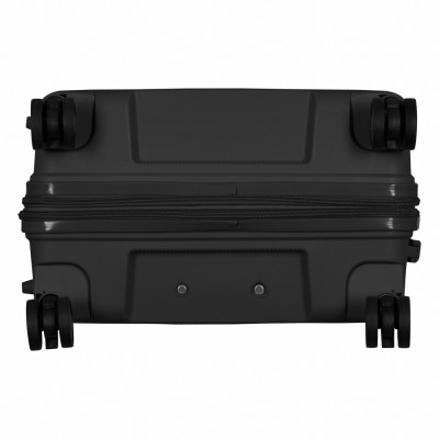 Набір валіз 2E, Aero, поліпропілен, (M+S), TSA, 4 колеса, EXP, чорний