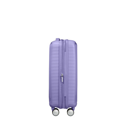 Валіза American Tourister, Soundbox, поліпропілен, мала, 55см, 35.5/41л, TSA, 4 колеса, EXP, лавандовий Валіза American Tourister, Soundbox, поліпропілен, мала, 55см, 35.5/41л, TSA, 4 колеса, EXP, лавандовий