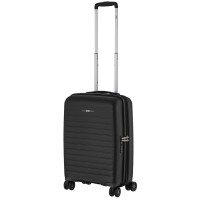 Валіза 2E, Aero, поліпропілен, мала, 35/44 л, TSA, 4 колеса, EXP, чорна