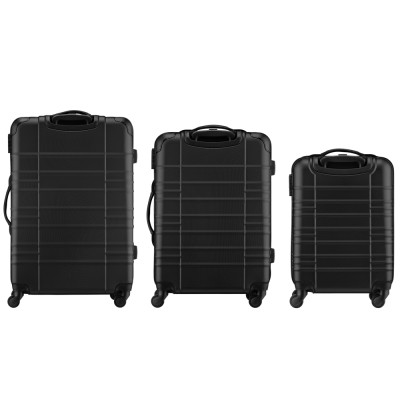 Набір валіз Wenger, Amplar 3 в 1, (S,M,L), пластик, 4 колеса, чорний