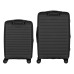 Набір валіз 2E, Aero, поліпропілен, (M+S), TSA, 4 колеса, EXP, чорний