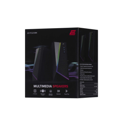 Акустична система 2E PCS233 RGB, 2.0, USB, Black Акустична система 2E PCS233 RGB, 2.0, USB, Black