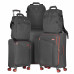 Набір валіз 2E, Trek, (L+M+S), TSA, 4 колеса, + 3 рюкзаки Cabin (2E-BPET-CABIN-GR), поліестр, сірий Набір валіз 2E, Trek, (L+M+S), TSA, 4 колеса, + 3 рюкзаки Cabin (2E-BPET-CABIN-GR), поліестр, сірий
