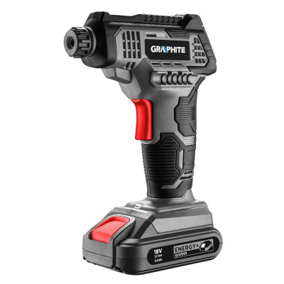 Компресор автомобільний акумуляторний GRAPHITE Energy+ 18В 7бар 0.73кг без АКБ та ЗП