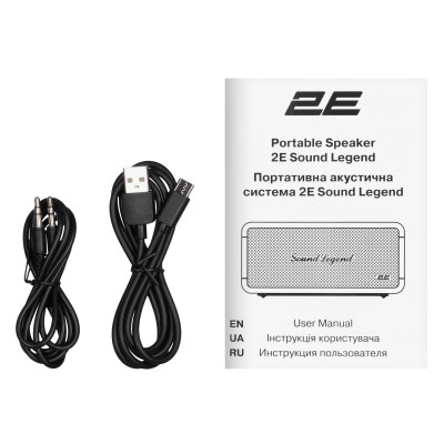 Портативна акустична система 2E SoundLegend Mini 40Вт, BT 5.3, TWS, FLAC, MP3, WAV, EQ, PowerBank, IPX6, Чорний
