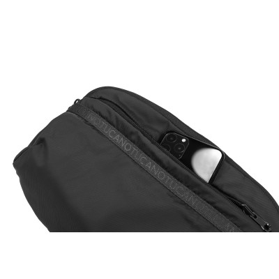 Сумка через плече, розкладна, Tucano Let Me Out Crossbody, чорна Сумка через плече, розкладна, Tucano Let Me Out Crossbody, чорна