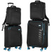 Набір валіз 2E, Trek, (M+S), TSA, 4 колеса, + 2 рюкзаки Cabin (2E-BPET-CABIN-BK), поліестр, чорний
