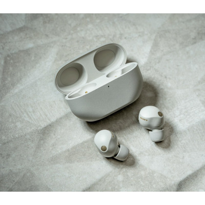 Навушники TWS Sony WF-1000XM5 BT 5.3, ANC, Hi-Res, IPX4, SBC, AAC, LDAC, LC3,  Сріблястий