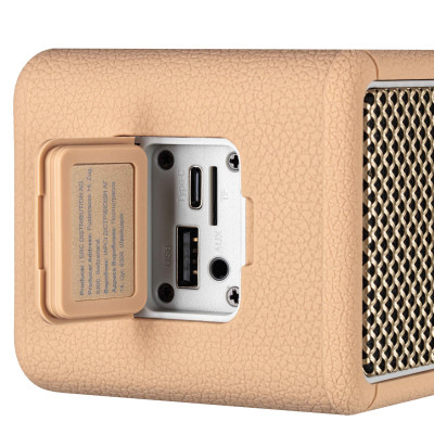 Портативна акустична система 2E SoundLegend Mini 40Вт, BT 5.3, TWS, FLAC, MP3, WAV, EQ, PowerBank, IPX6, Коричневий