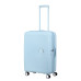 Валіза American Tourister, Soundbox, поліпропілен, середня, 67см, 71.5/81л, TSA, 4 колеса, EXP, пастельно-блакитний