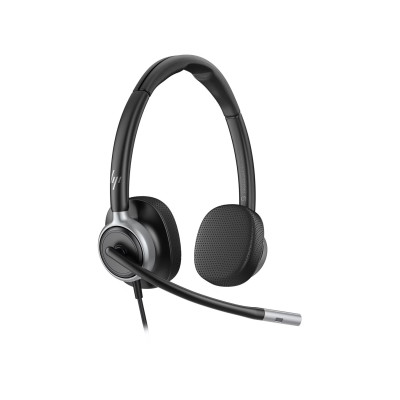 Гарнітура комп'ютерна стерео On-ear HP Poly Mission 625, USB-A, USB-C, 2 x Uni-mic, AI noise reduction, Teams, Zoom, Google Meet, чорний