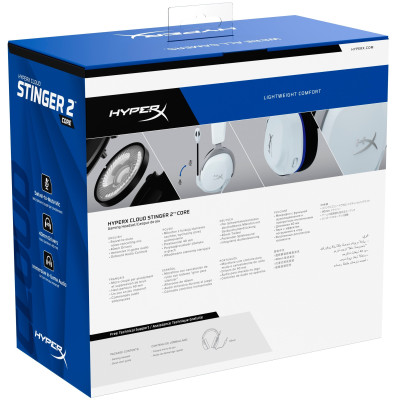Гарнітура HyperX Cloud Stinger 2 Core PS5/PS4, mini-jack, біло-синій