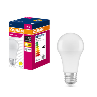 Лампа OSRAM LED VALUE CLASSIC A E27 14Вт 3000K 1893Лм Лампа OSRAM LED VALUE CLASSIC A E27 14Вт 3000K 1893Лм