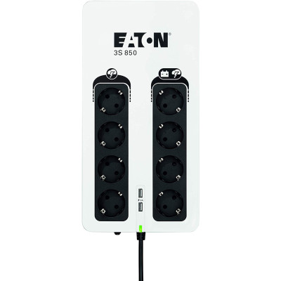 Джерело безперебійного живлення Eaton 3S, 850VA/510W, LED, USB, 8xSchuko Джерело безперебійного живлення Eaton 3S, 850VA/510W, LED, USB, 8xSchuko