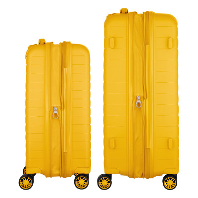 Набір валіз 2E, Aero, поліпропілен, (M+S), TSA, 4 колеса, EXP, бурштиново-жовтий Набір валіз 2E, Aero, поліпропілен, (M+S), TSA, 4 колеса, EXP, бурштиново-жовтий