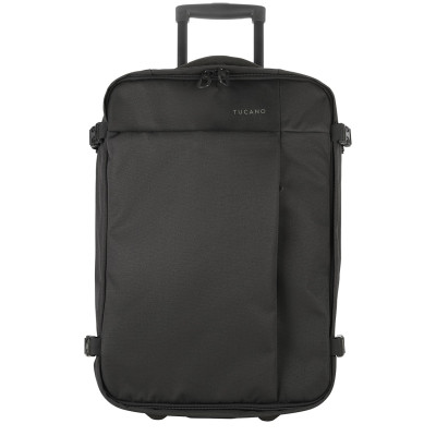 Сумка дорожня на 2-х колесах, Tucano Tugo S Trolley, 34л, поліестер, чорна