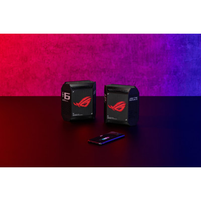 Система WiFi-Mesh ASUS ROG Rapture GT6 AX10000, 3xGE LAN, 1x2.5GE WAN, 1xUSB 3.2, 2мод, чорний Система WiFi-Mesh ASUS ROG Rapture GT6 AX10000, 3xGE LAN, 1x2.5GE WAN, 1xUSB 3.2, 2мод, чорний