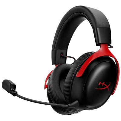 Гарнітура ігрова HyperX Cloud III S, WL/USB-A/USB-C, чорно-червоний