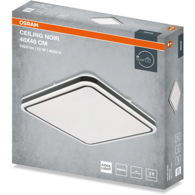 Світильник  НСП OSRAM CEILING NOIR 48x48см Square 72 W 4000 К