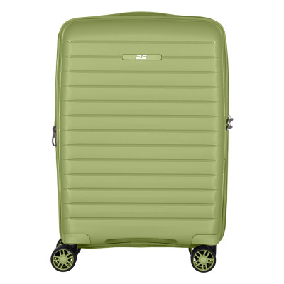 Валіза 2E, Aero, поліпропілен, мала, 35/44 л, TSA, 4 колеса, EXP, оливково-зелений
