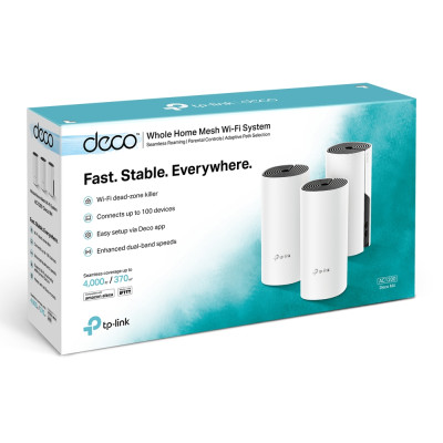 Система WiFi-Mesh TP-LINK Deco M4 AC1200, 2xGE LAN/WAN, 3мод