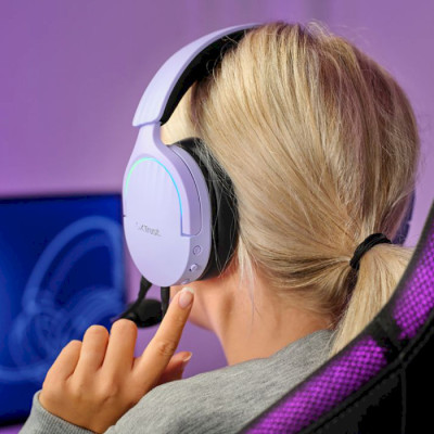Гарнітура ігрова Trust GXT 490 FAYZO, 7.1, USB-A, 2м, фіолетовий