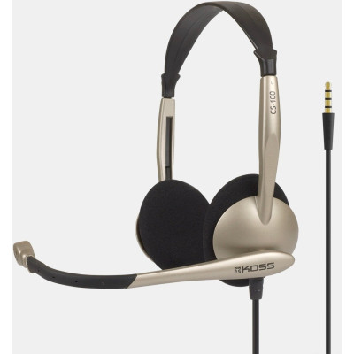 Гарнітура комп'ютерна стерео On-Ear Koss CS100i, 3.5мм, Uni Mic, 2.4м, кремовий