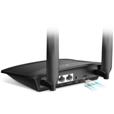 Маршрутизатор TP-LINK TL-MR100 N300, 4G/LTE, 1xFE LAN, 1xFE WAN Маршрутизатор TP-LINK TL-MR100 N300, 4G/LTE, 1xFE LAN, 1xFE WAN