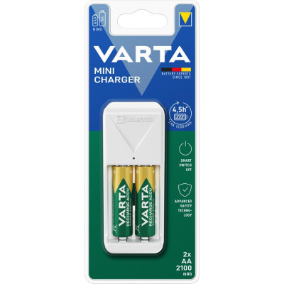 Зарядний пристрій Varta Mini Charger 2хNI MH AA2100 мА•год Зарядний пристрій Varta Mini Charger 2хNI MH AA2100 мА•год