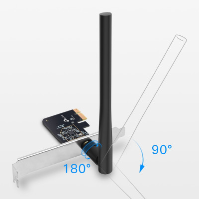 Адаптер WiFi TP-LINK Archer T2E AC600, PCI-Express x1