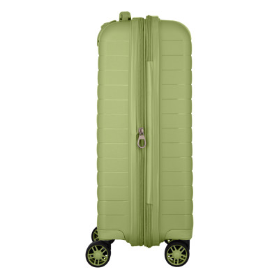 Валіза 2E, Aero, поліпропілен, мала, 35/44 л, TSA, 4 колеса, EXP, оливково-зелений
