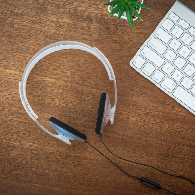 Навушники On-Ear Koss KPH30iCL, 3.5 mini-jack, Mic, 1.2м, Прозорий